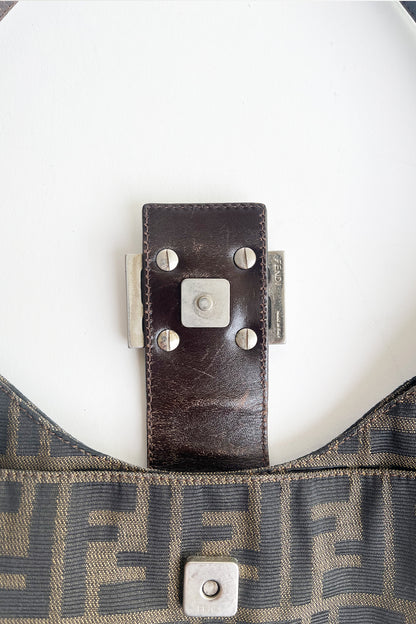 Vintage Fendi zucca print shoulder bag