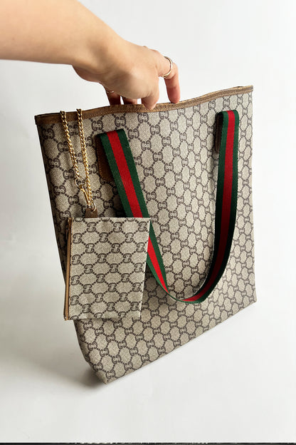 Vintage 80s Gucci GG PVC tote bag