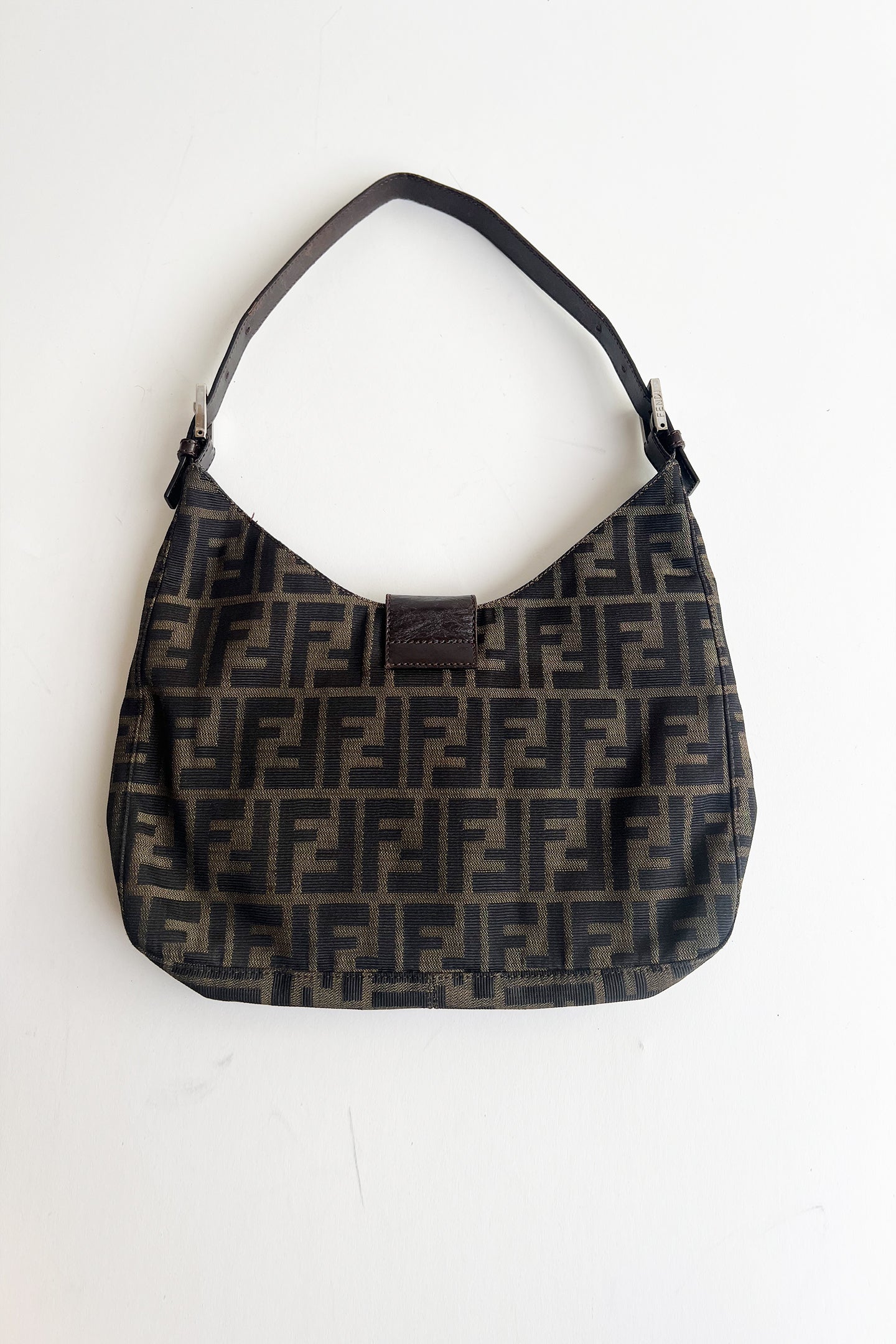 Vintage Fendi zucca print shoulder bag