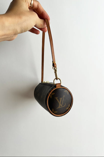Vintage Louis Vuitton Brown Classic Monogram Mini Papillon Pochette