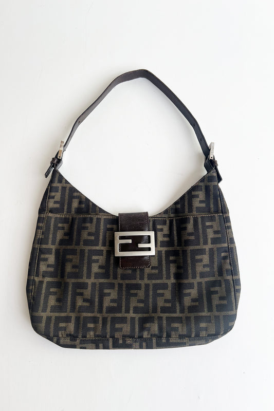 Vintage Fendi zucca print shoulder bag