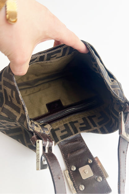 Vintage Fendi zucca print shoulder bag