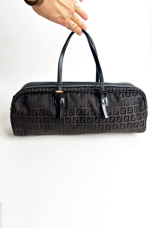 Vintage Fendi Zucca print long baguette bag