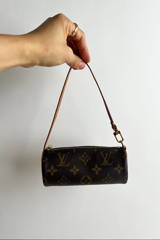 Vintage Louis Vuitton Brown Classic Monogram Mini Papillon Pochette