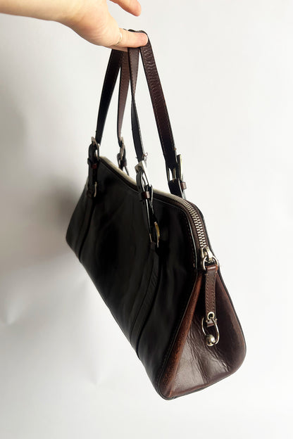 Vintage John Galliano piercing bag in brown leather